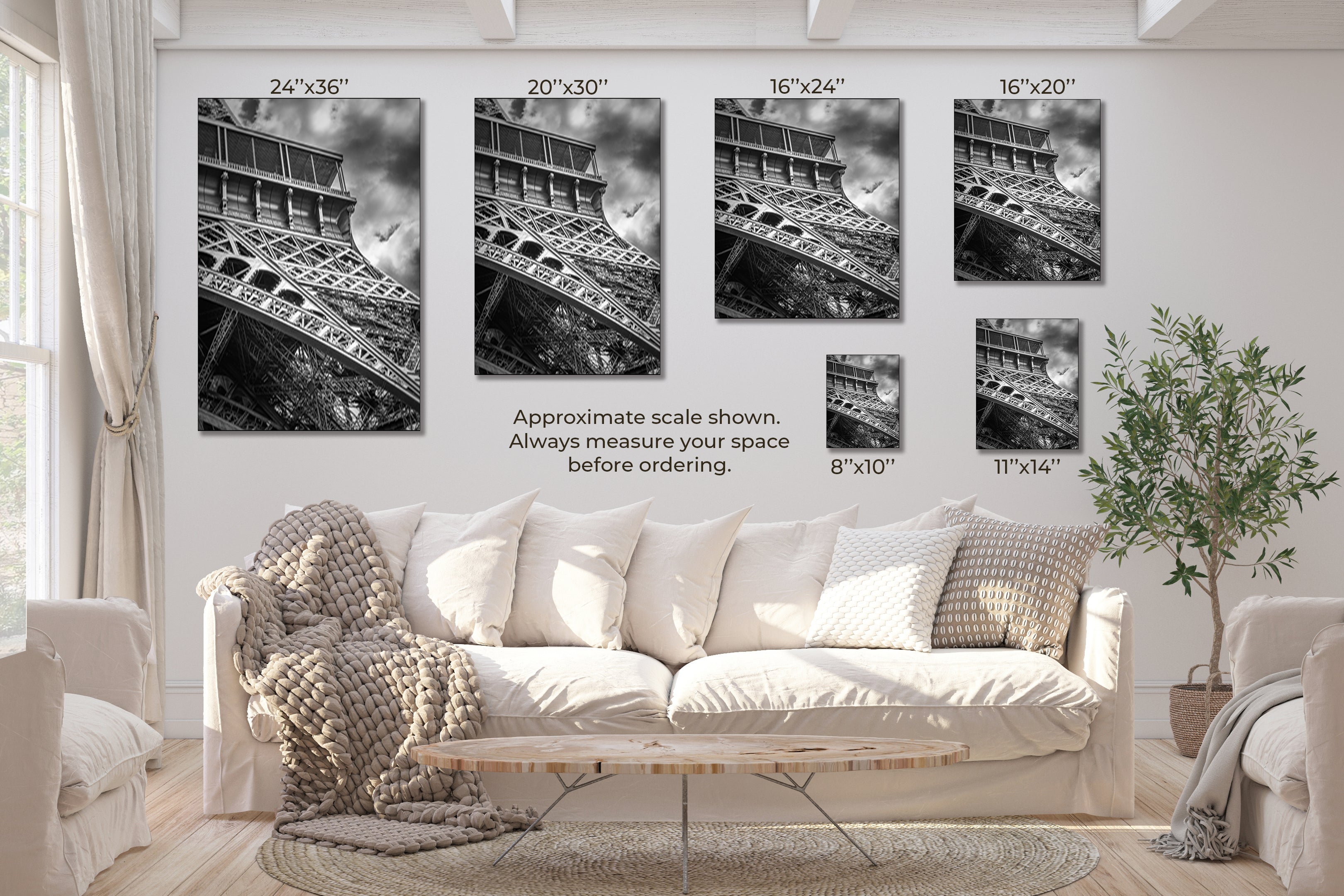 Eiffel Tower in Black and Steel