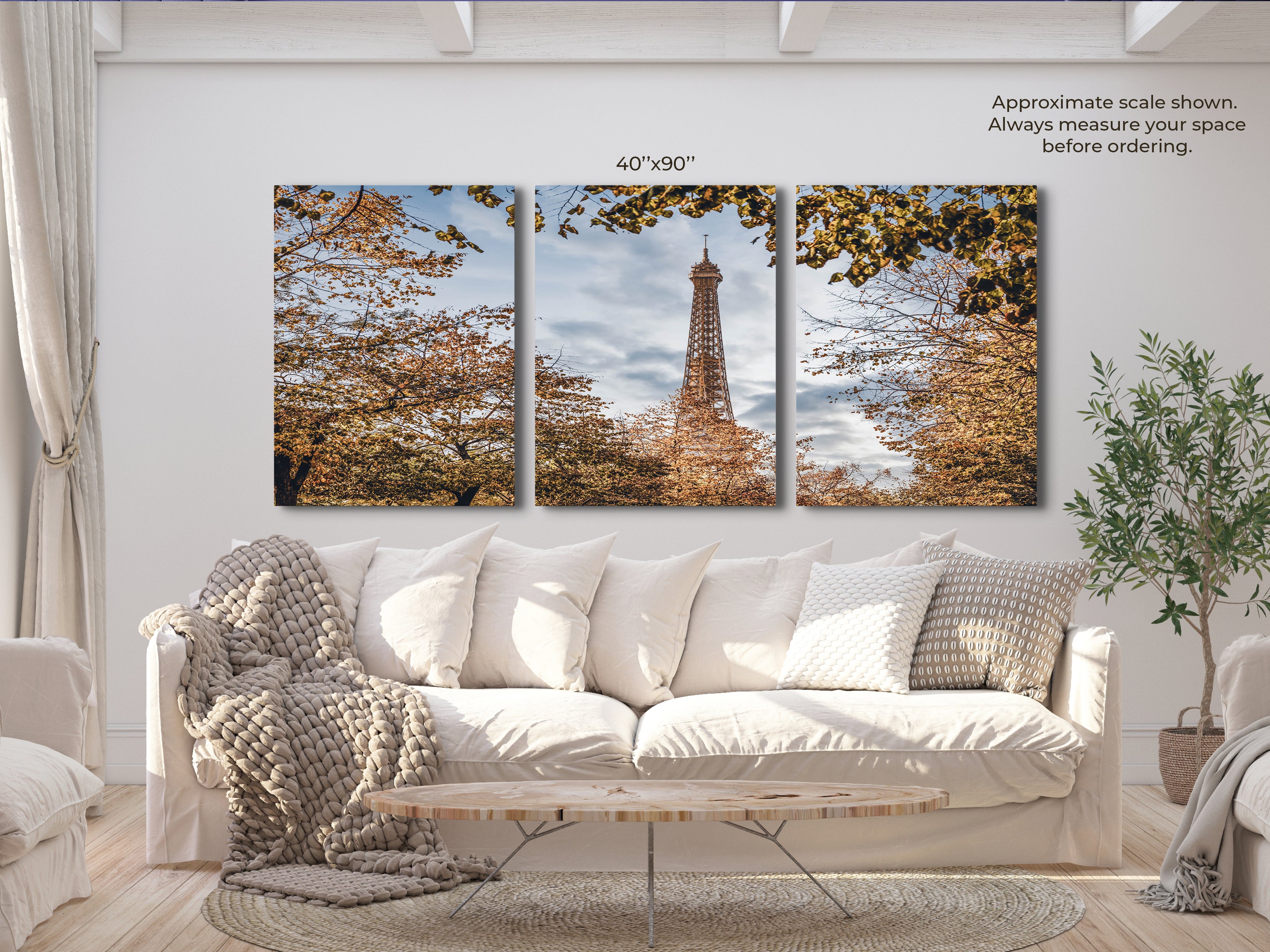 Eiffel Tower Framed by Autumn