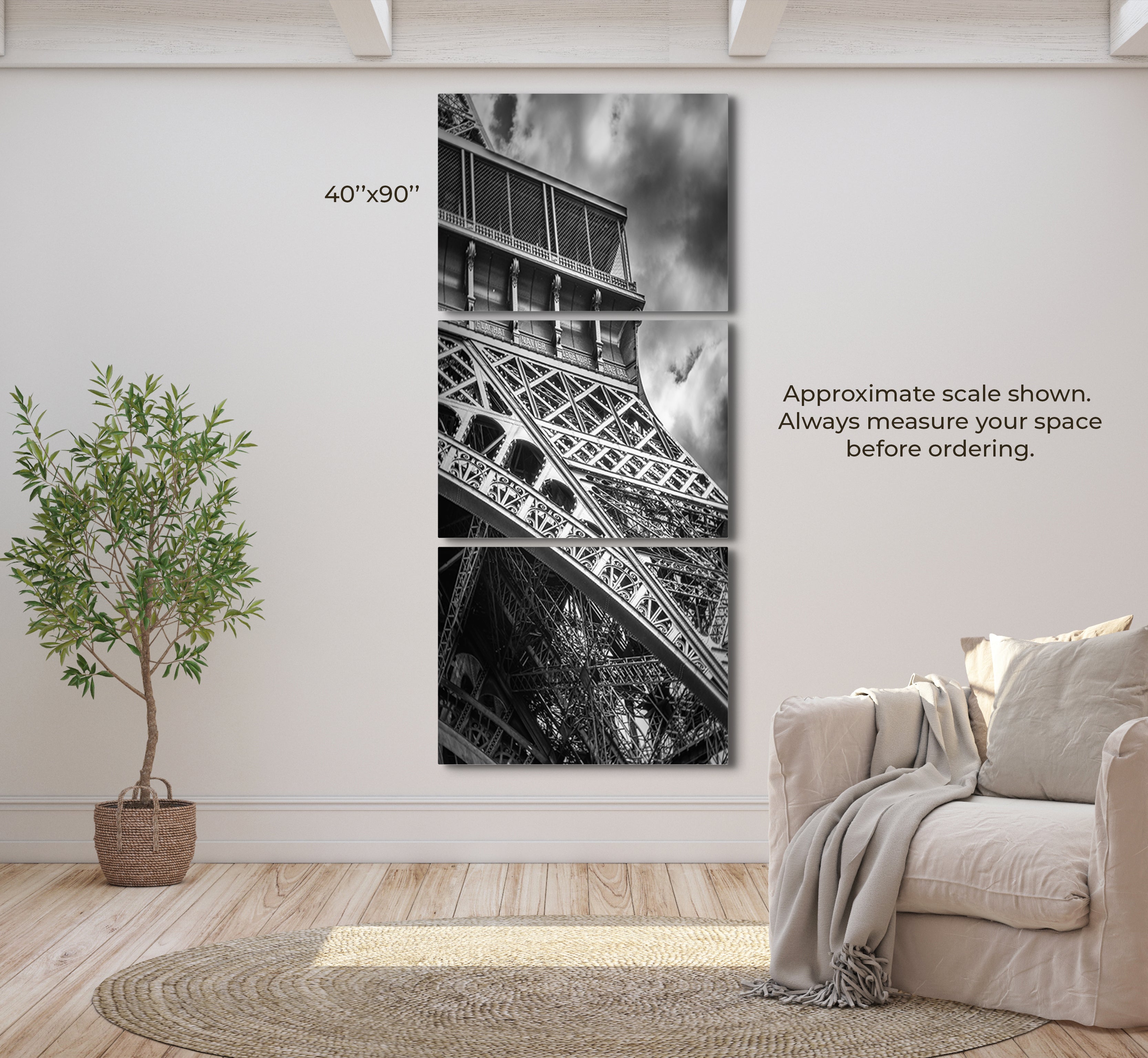 Eiffel Tower in Black and Steel