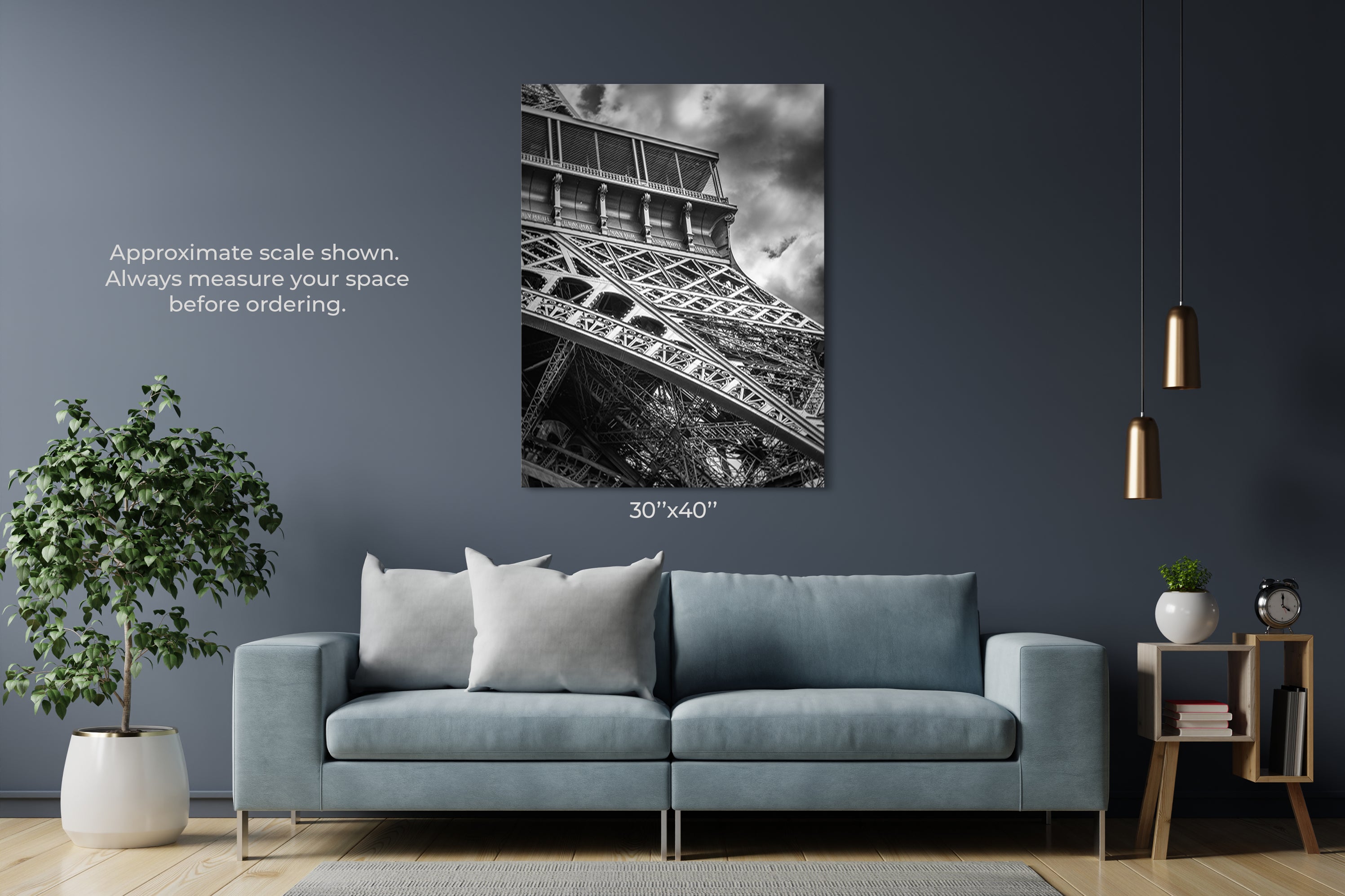 Eiffel Tower in Black and Steel