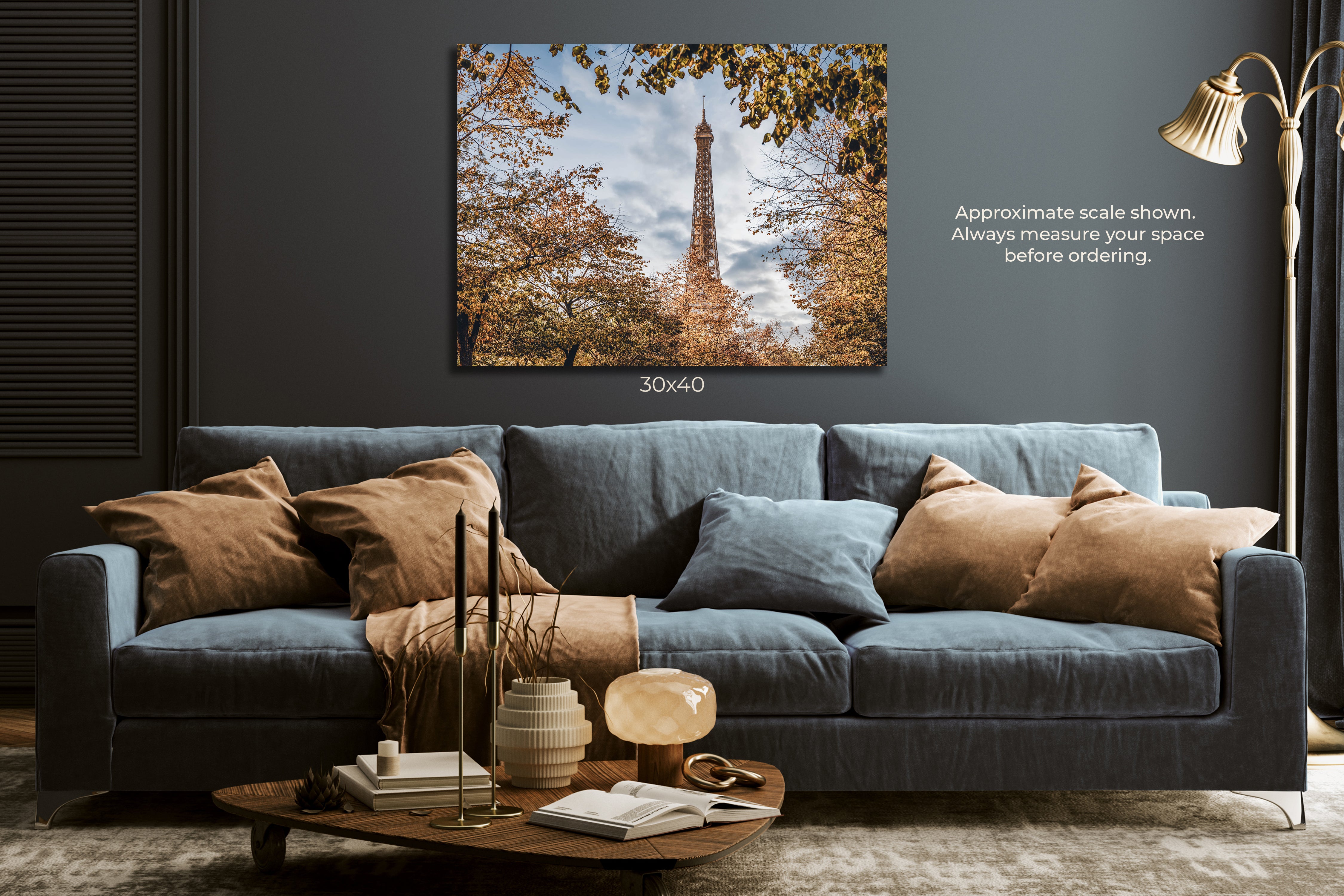 Eiffel Tower Framed by Autumn