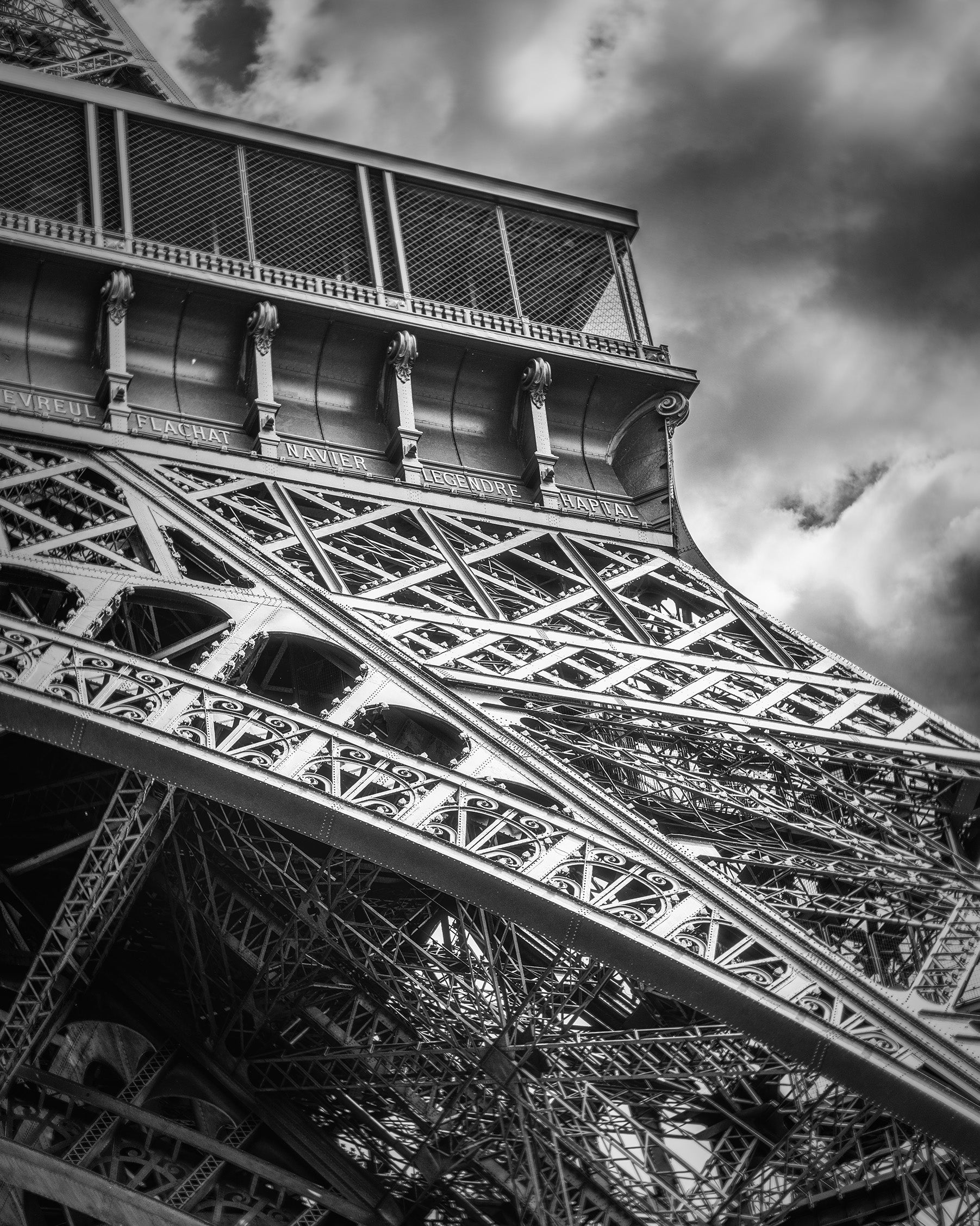 Eiffel Tower in Black and Steel