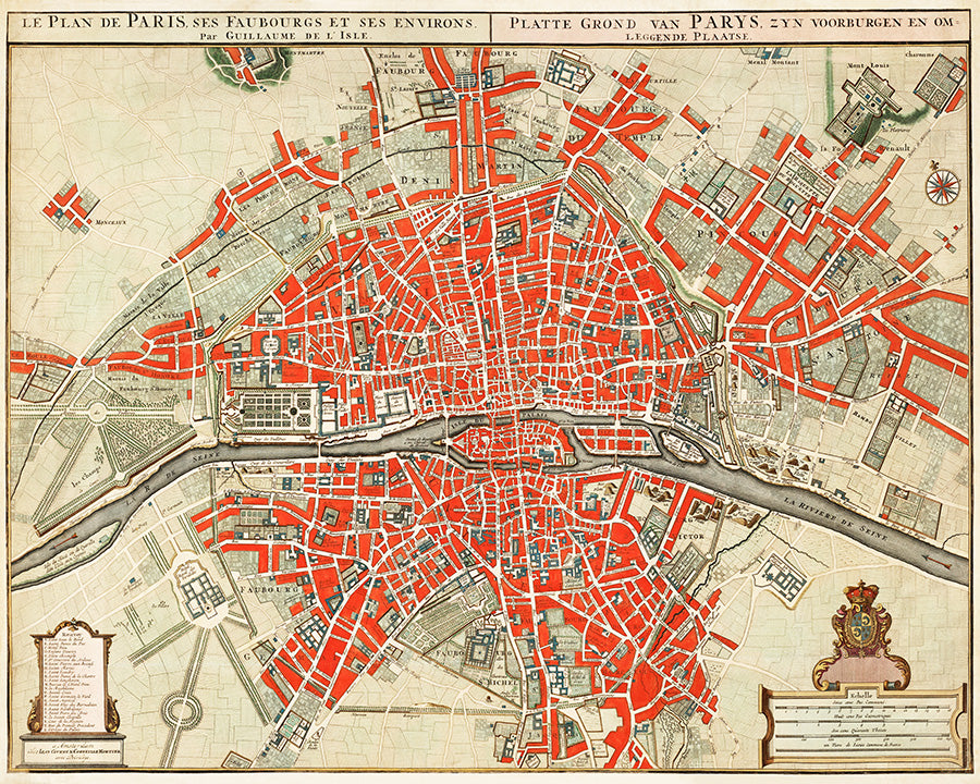 Vintage Paris Map - Le Plan de Paris